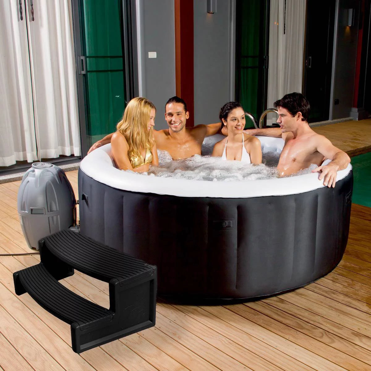 Black Hot Tub Stairs L8156
