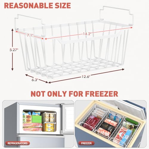 4 Pack Stackable Freezer Organizer Bins with Foldable Handle R61088