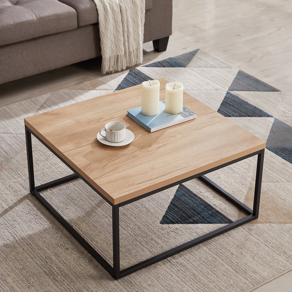 Natural Oak Square Coffee Table W5037