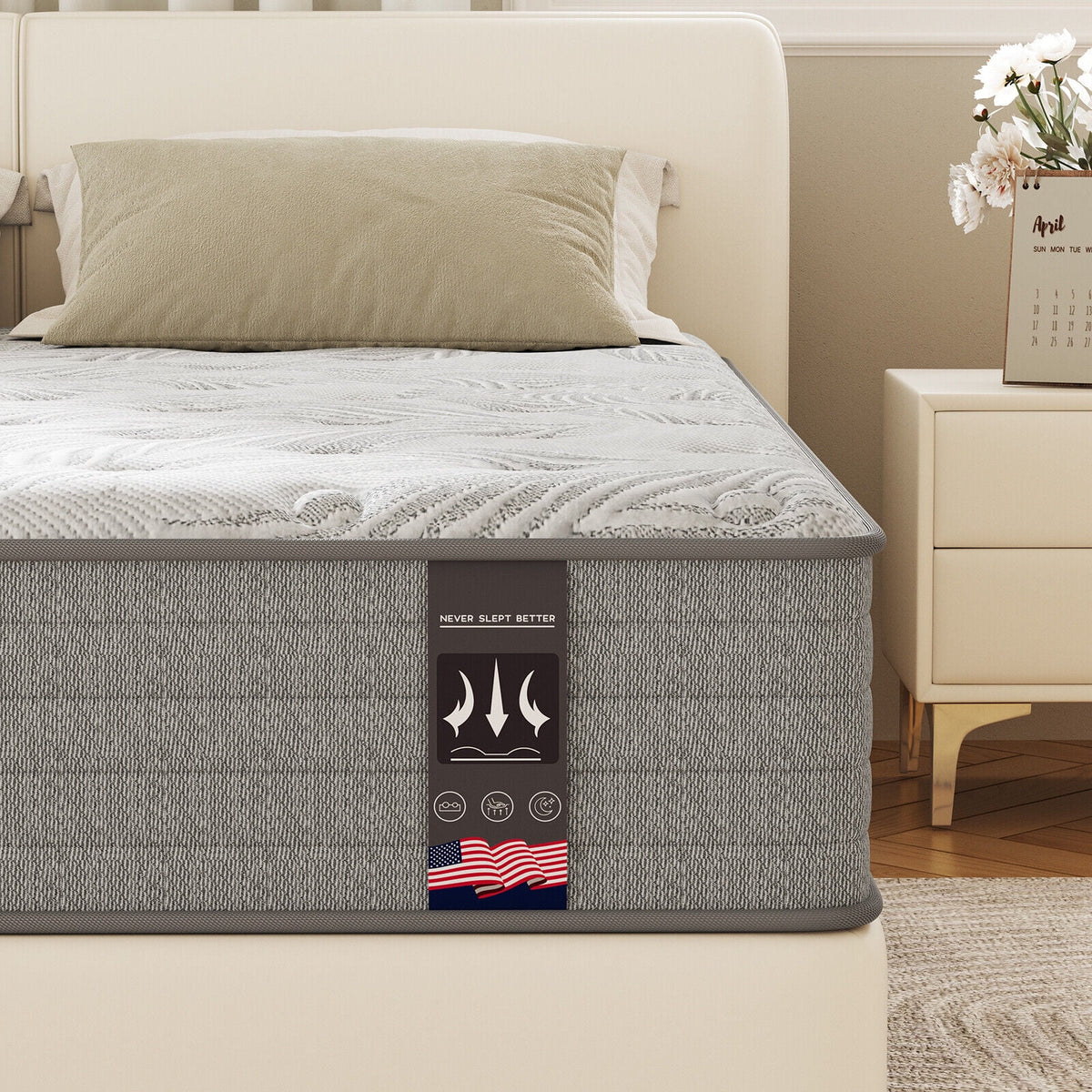 Queen Hybrid Gel Memory Foam Pocket Innerspring Mattress K315881