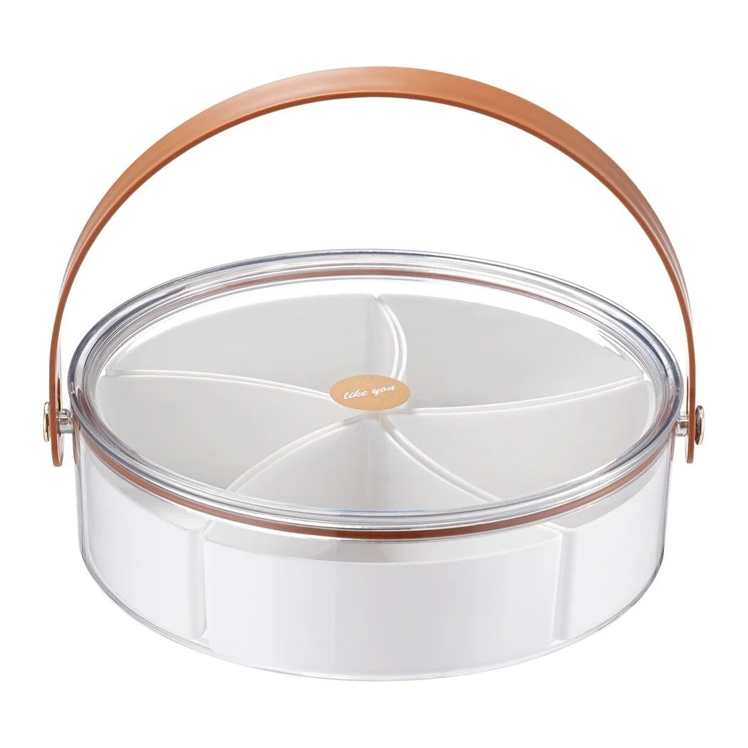 Portable 5-Compartment Organizer Tray with Lid and Handle J65628