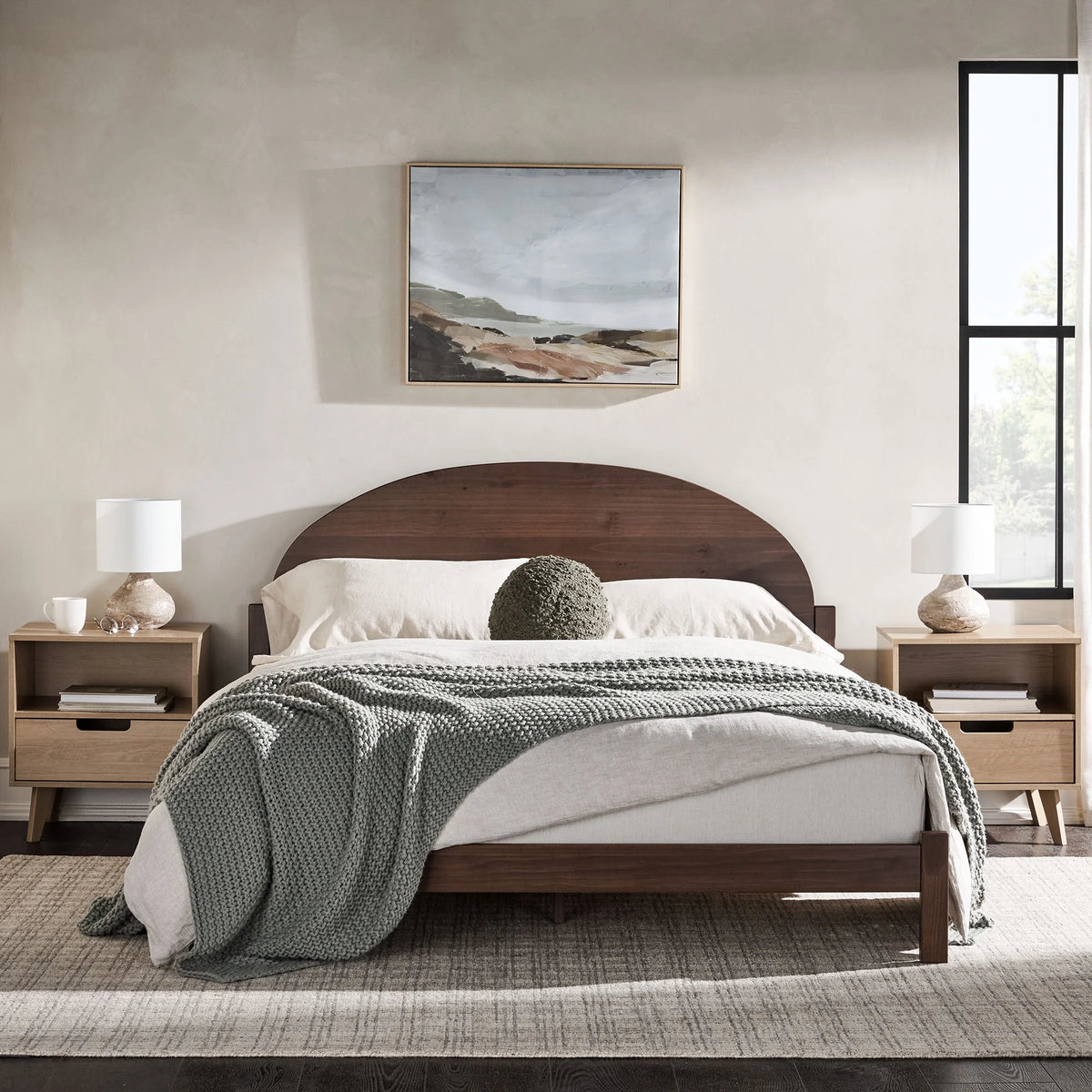 Solid Wood Queen Bed P92695