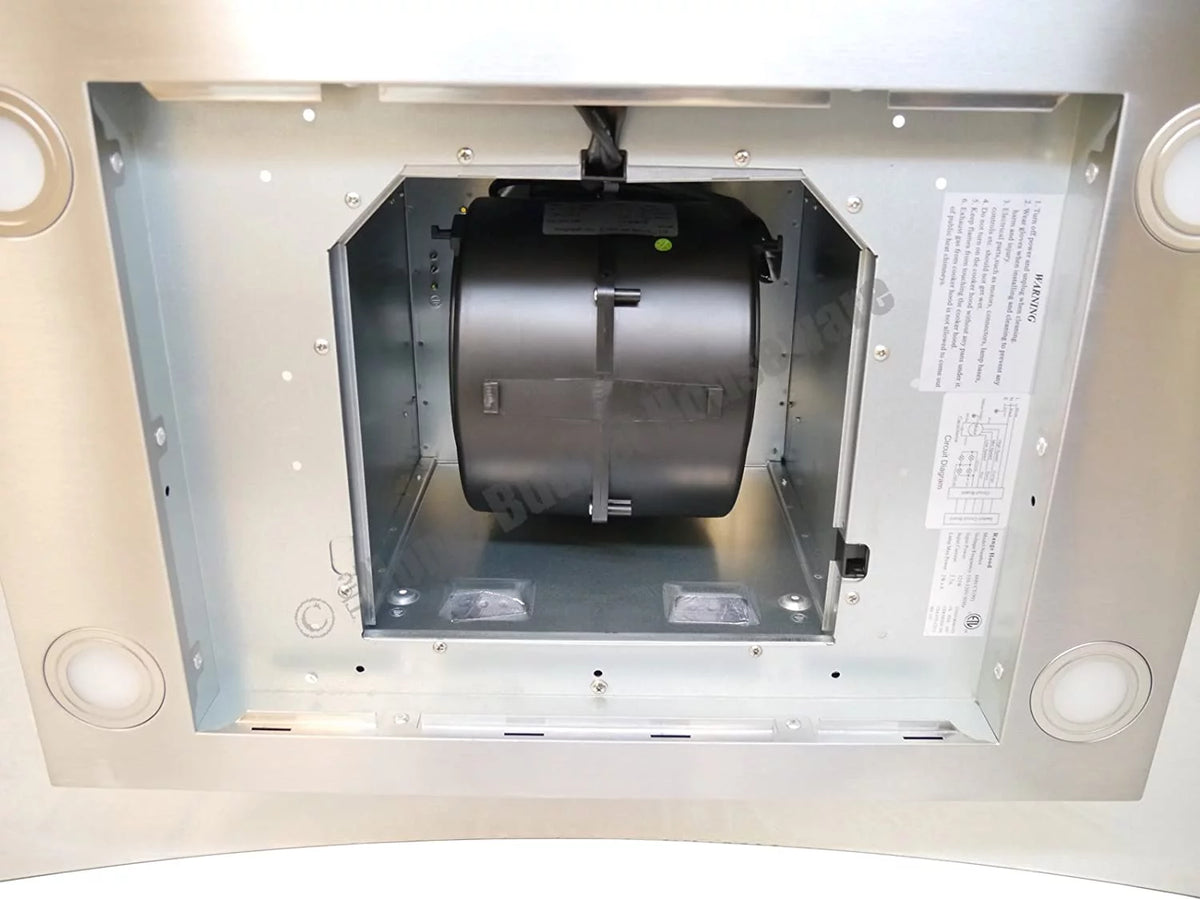 36" 900 CFM Stainless Steel Island Mount Range Hood D12696