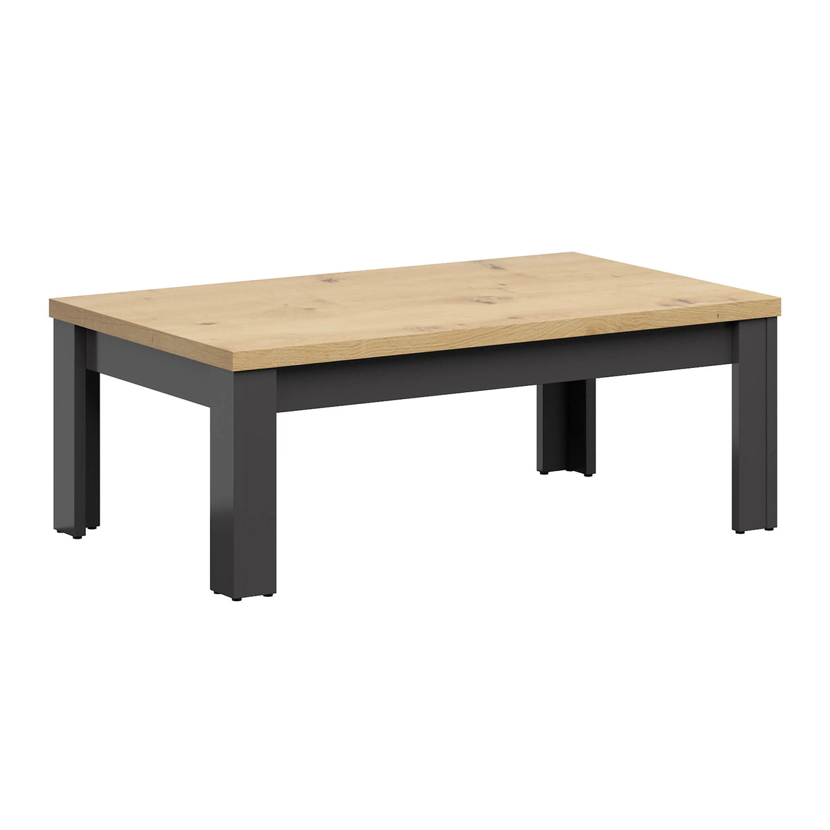 Dark Gray Oak Wood Rectangular Coffee Table J417