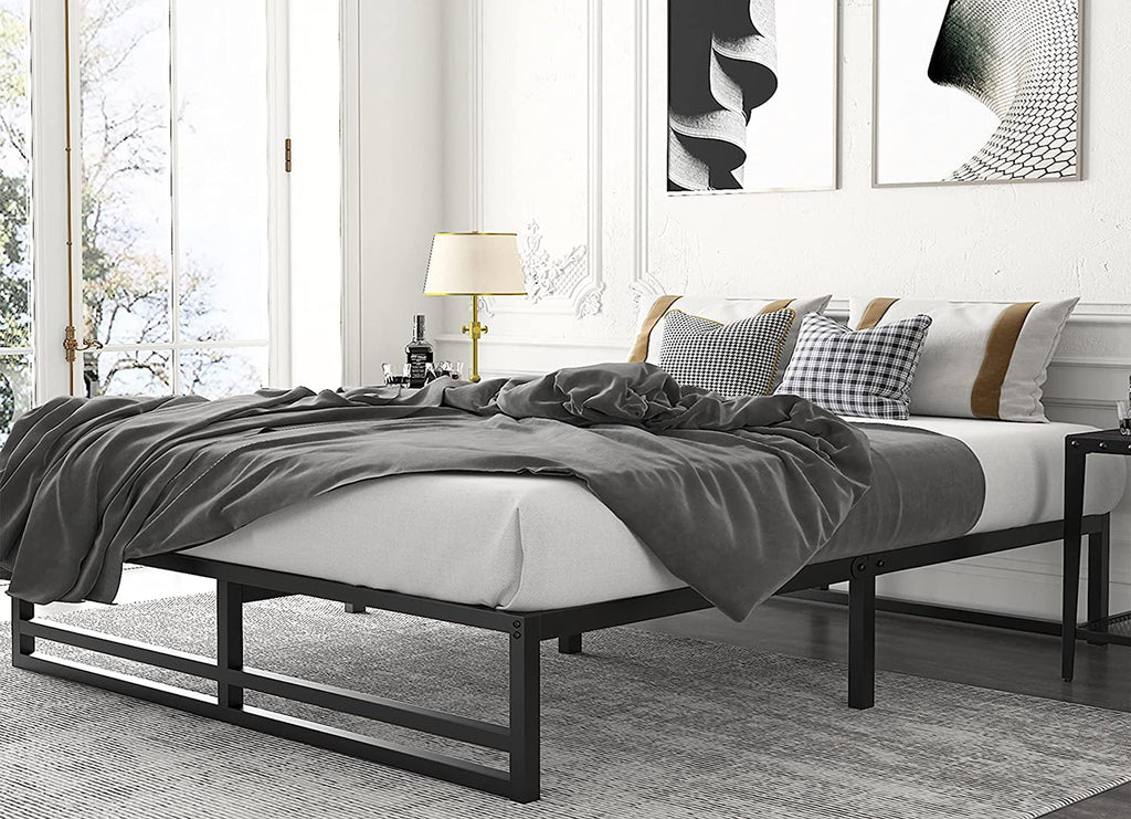 Queen Size Black Metal Platform Bed Frame M748838