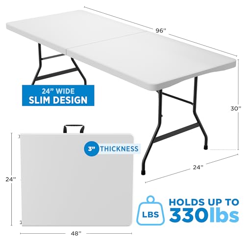 White Plastic Folding Table B829