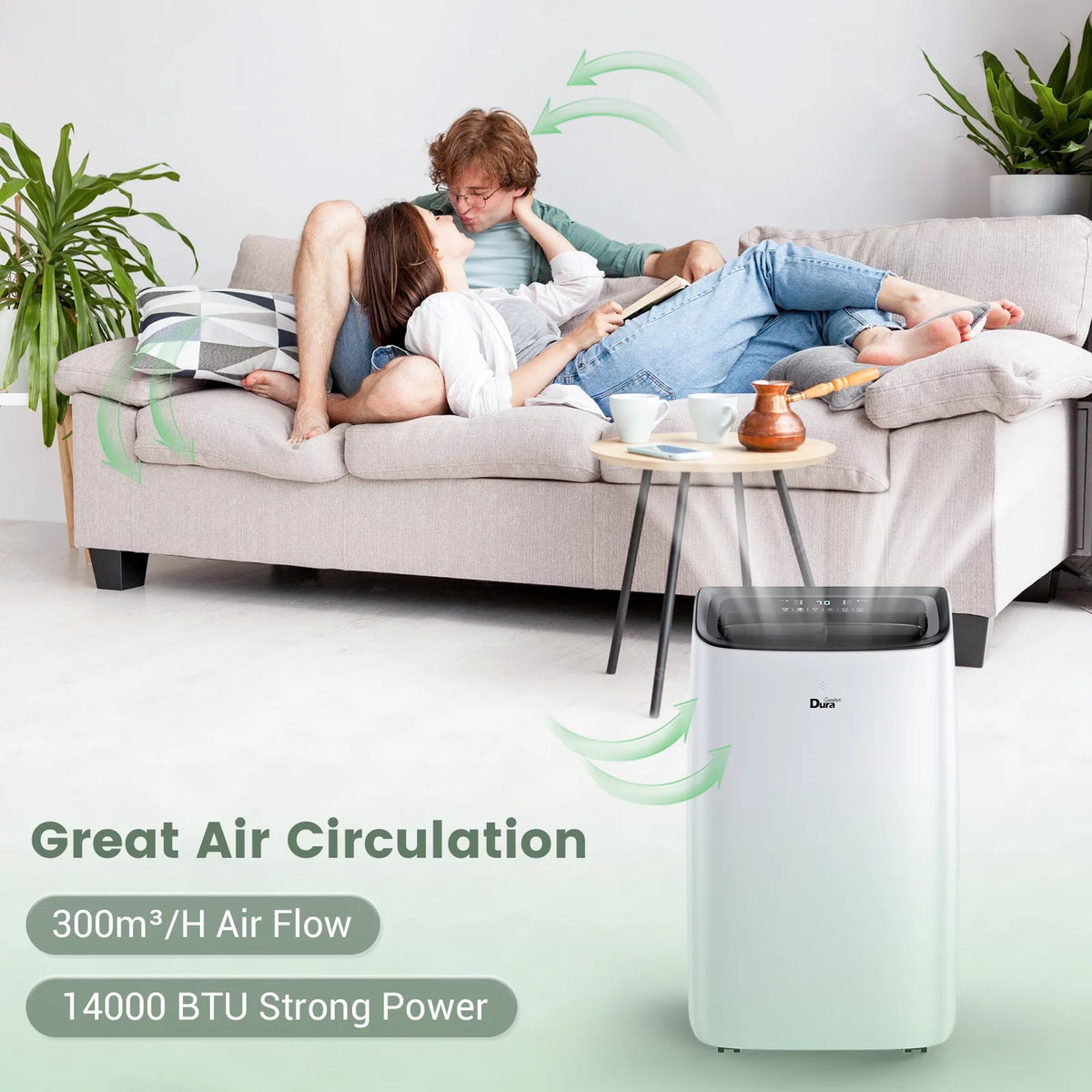 10200 BTU Portable Air Conditioner up to 450 Sq Ft with Dehumidifier B114