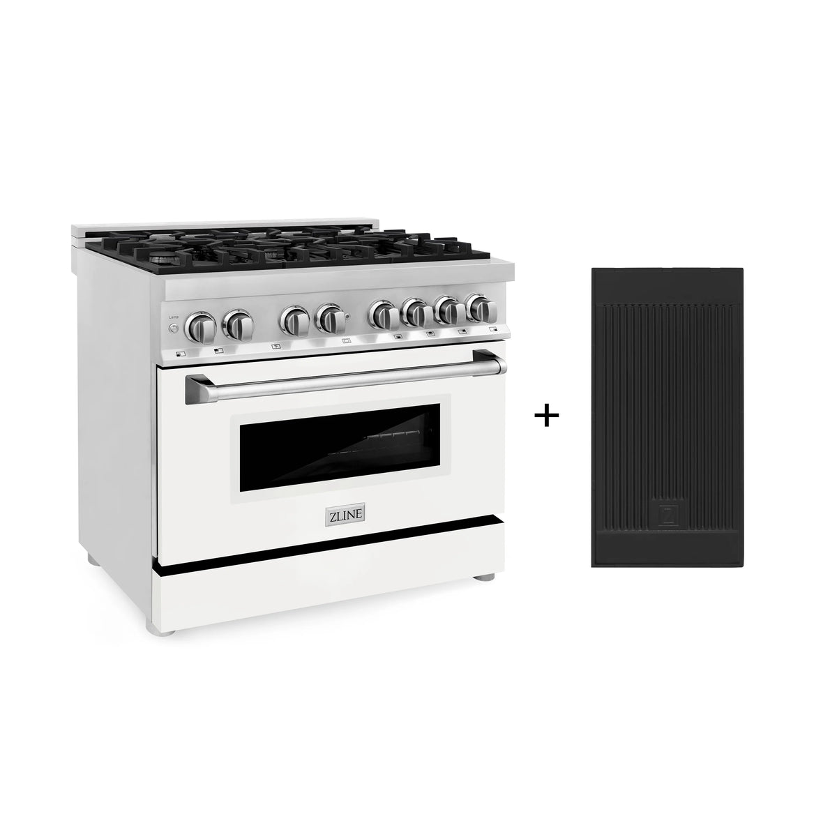 36 4.6 cu. ft. Gas Burner Electric Oven with Griddle Stainless Steel B965632