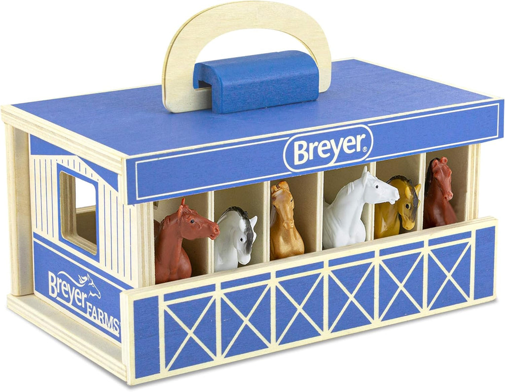 Wooden 19 Piece Playset with 2 Horses 1:32 Scale L7621
