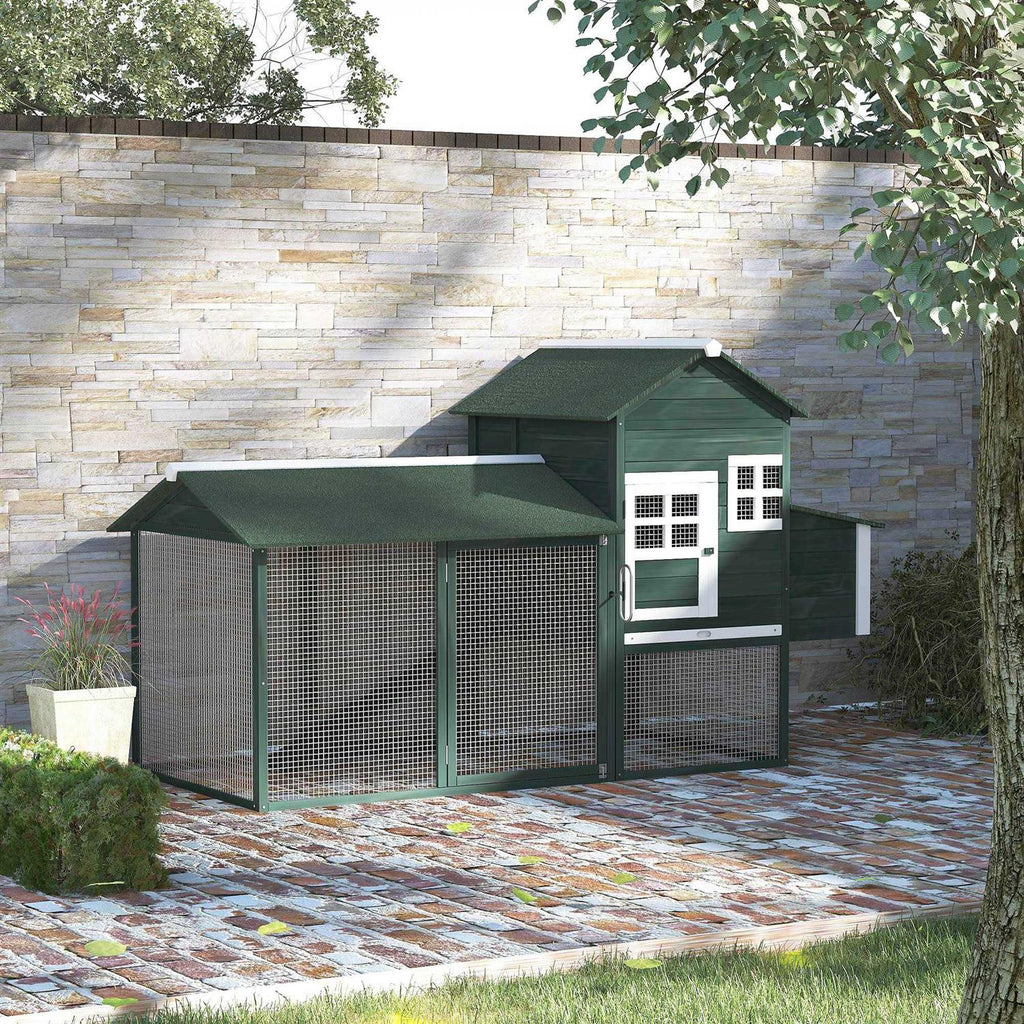 Wooden Chicken Coop with Run Nesting Box W9282