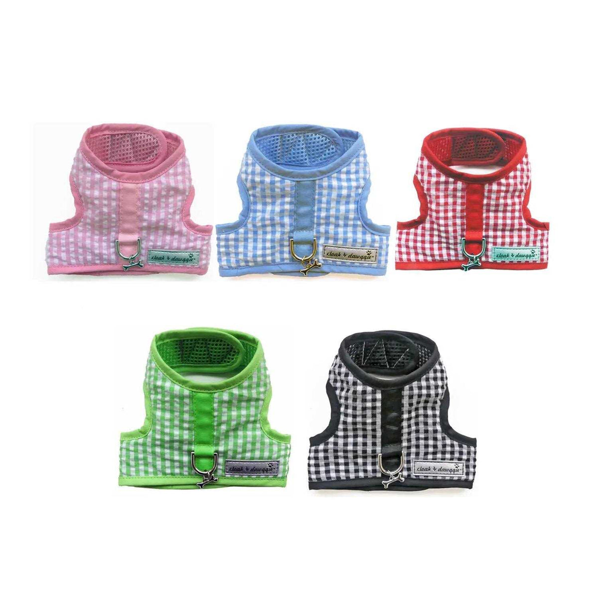 Gingham Dog Harness Vest K52691
