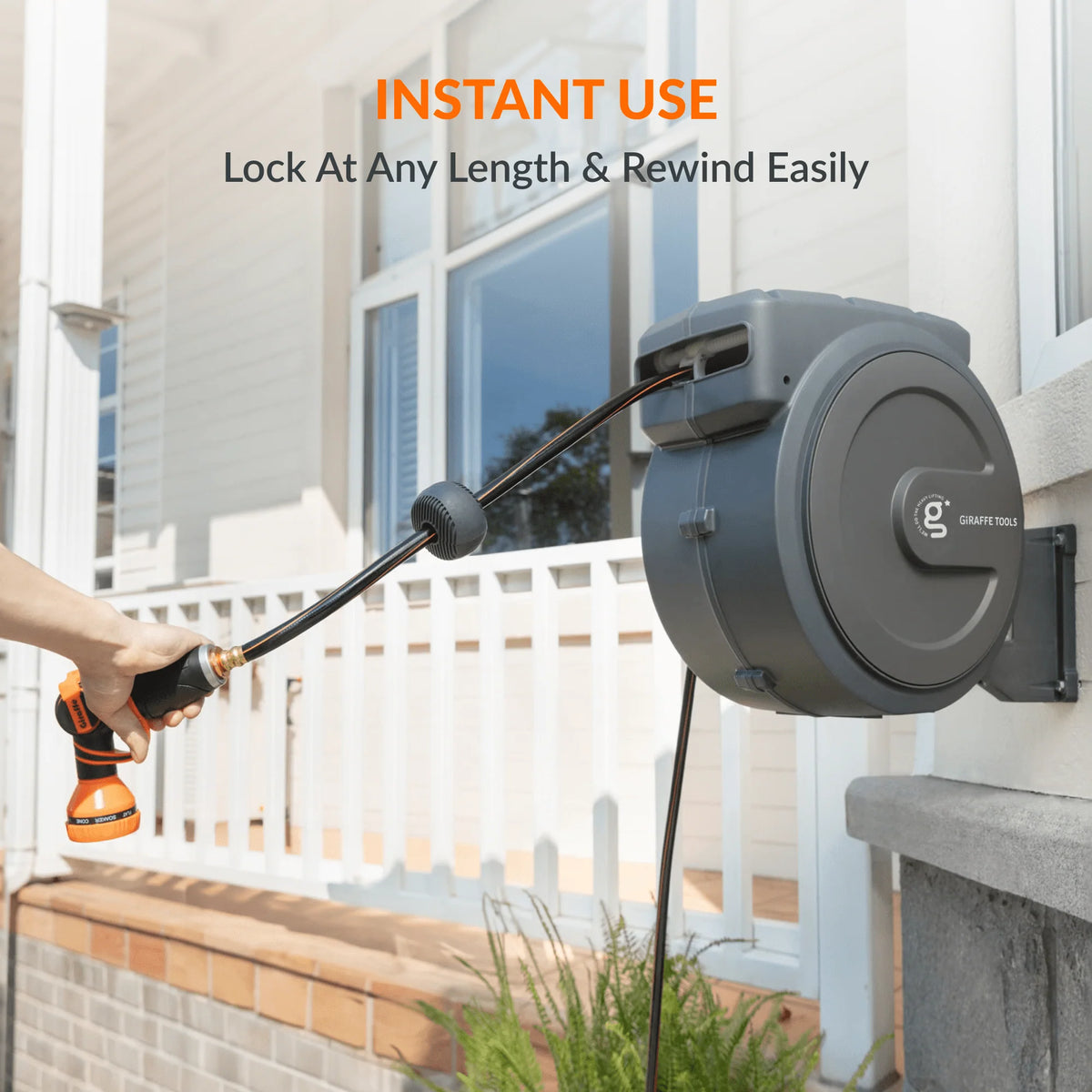 Retractable Garden Hose Reel F42912