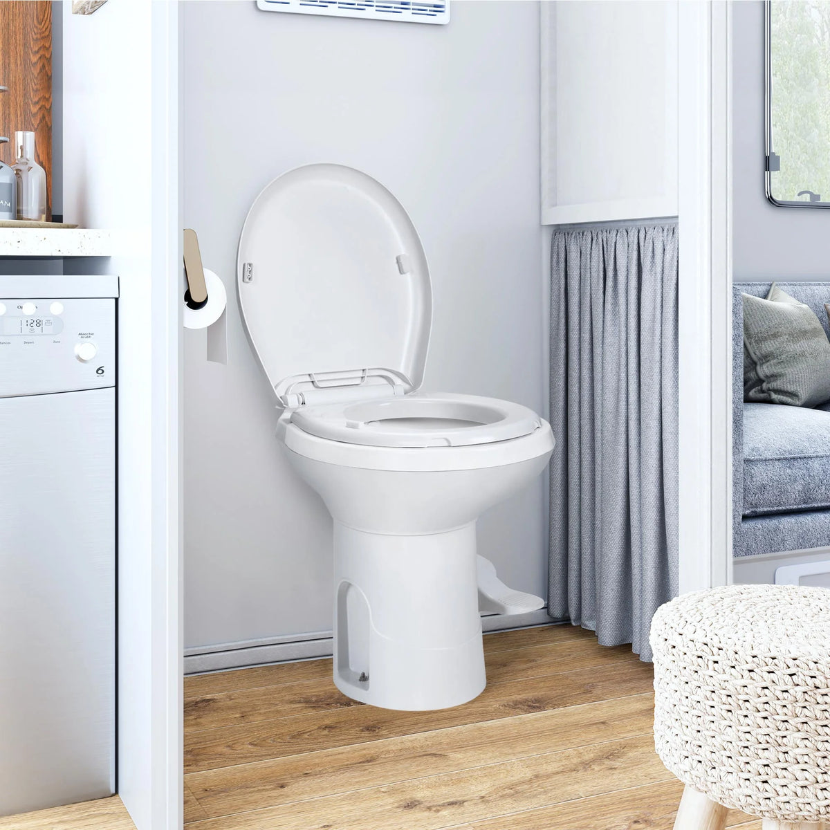 6.6 Gallon Gravity Flush Toilet with Hand Sprayer O40246