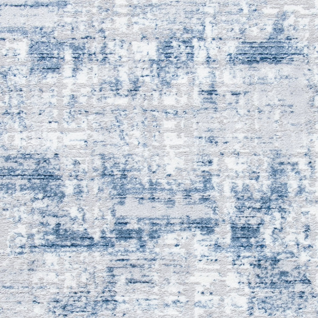 Navy Light Grey Abstract Area Rug 8' x 10' R9458