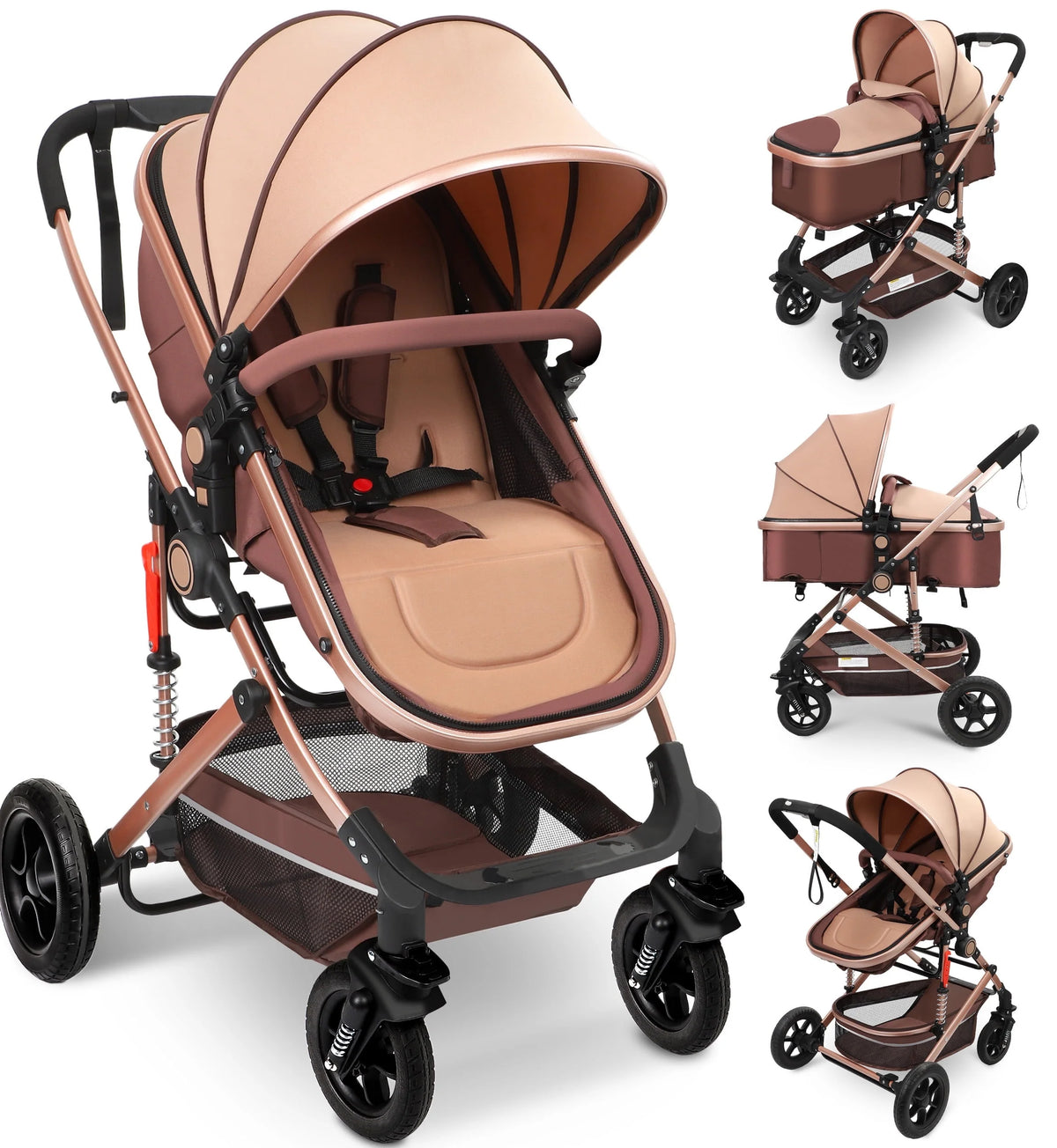 Foldable Reversible Bassinet Baby Stroller Y135