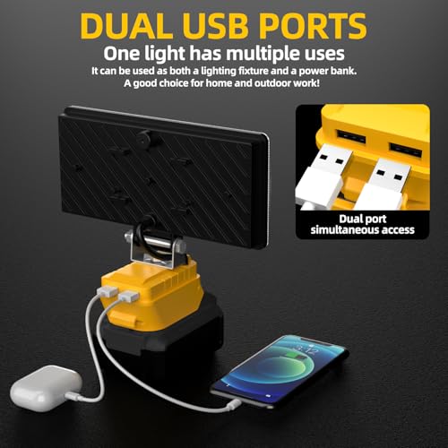 Cordless LED Work Light with USB Charging Port H343