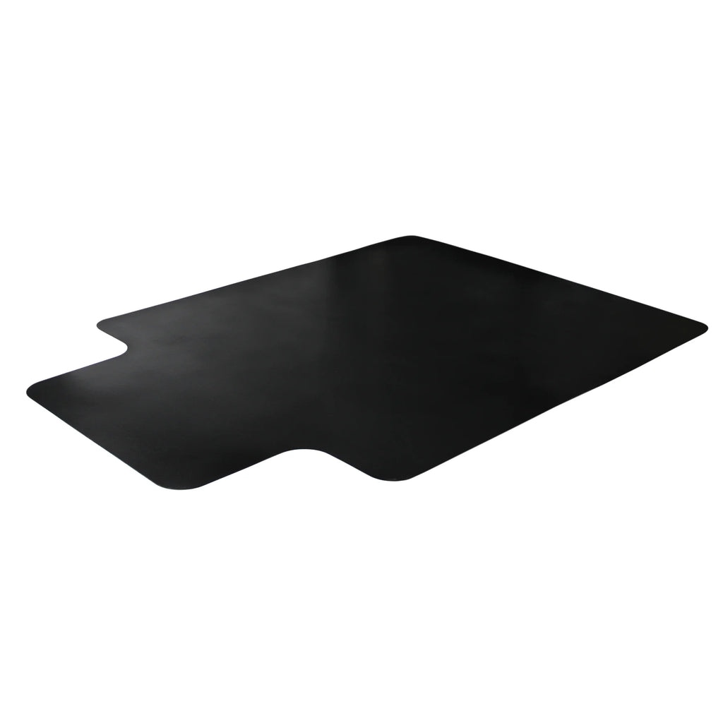 Black Vinyl Lipped Chair Mat for Carpets 45" x 53" Q129