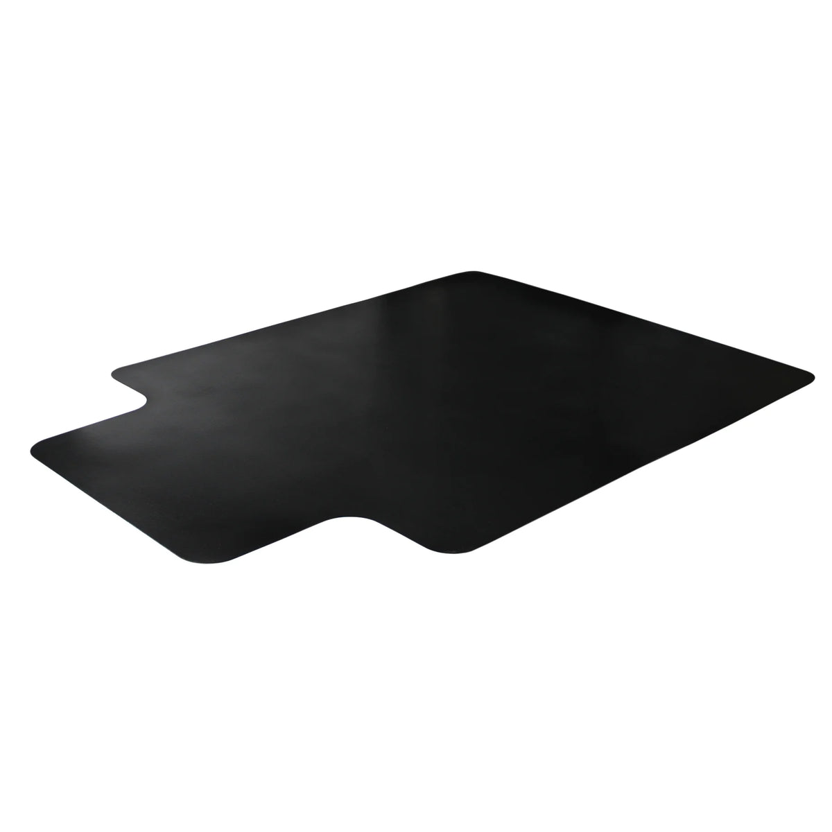 Black Vinyl Lipped Chair Mat for Carpets 45" x 53" Q129