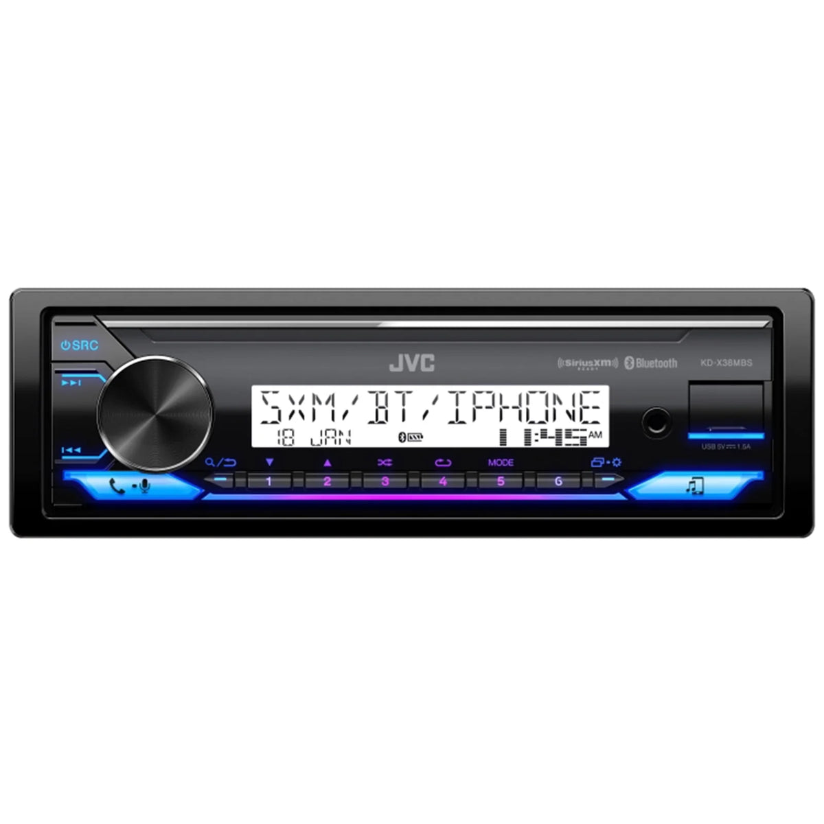 Single DIN Marine Bluetooth USB AUX AM/FM Radio Stereo Receiver B299