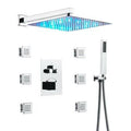 3 Way LED Thermostatic Complete Shower System with Rough-In Valve Chrome X25572