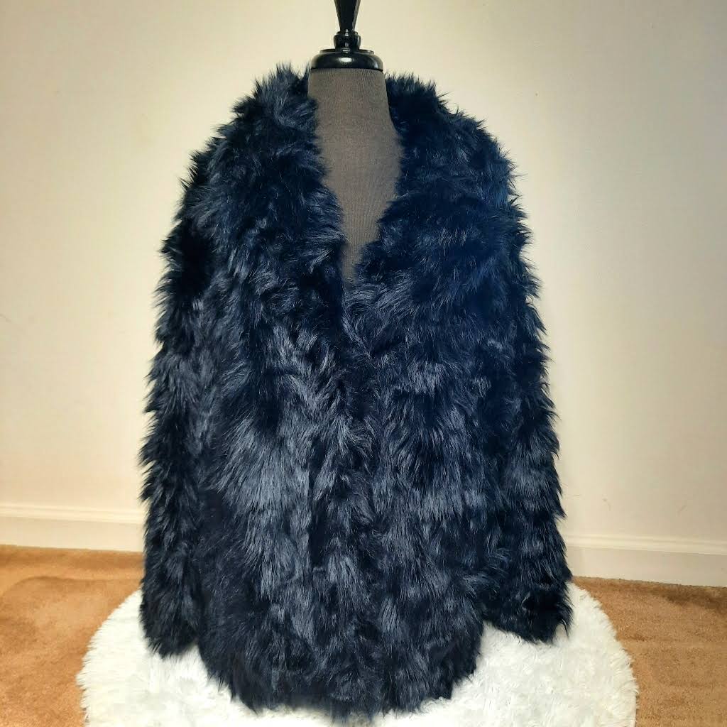 Womens Shaggy Faux Fur Coat P5569