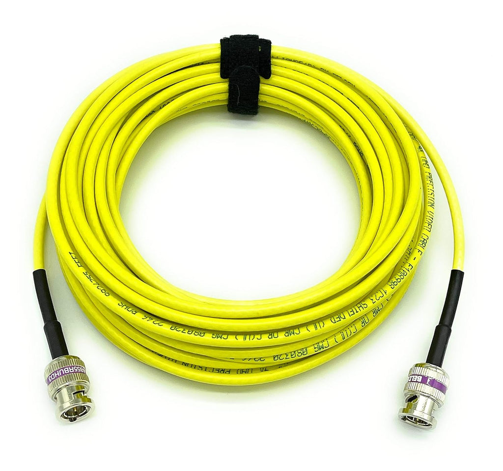 12G 4K HD SDI BNC - BNC Cable 50ft Yellow K716