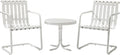3-Piece Retro Metal Outdoor Conversation Set with Side Table and 2 Chairs Q141563
