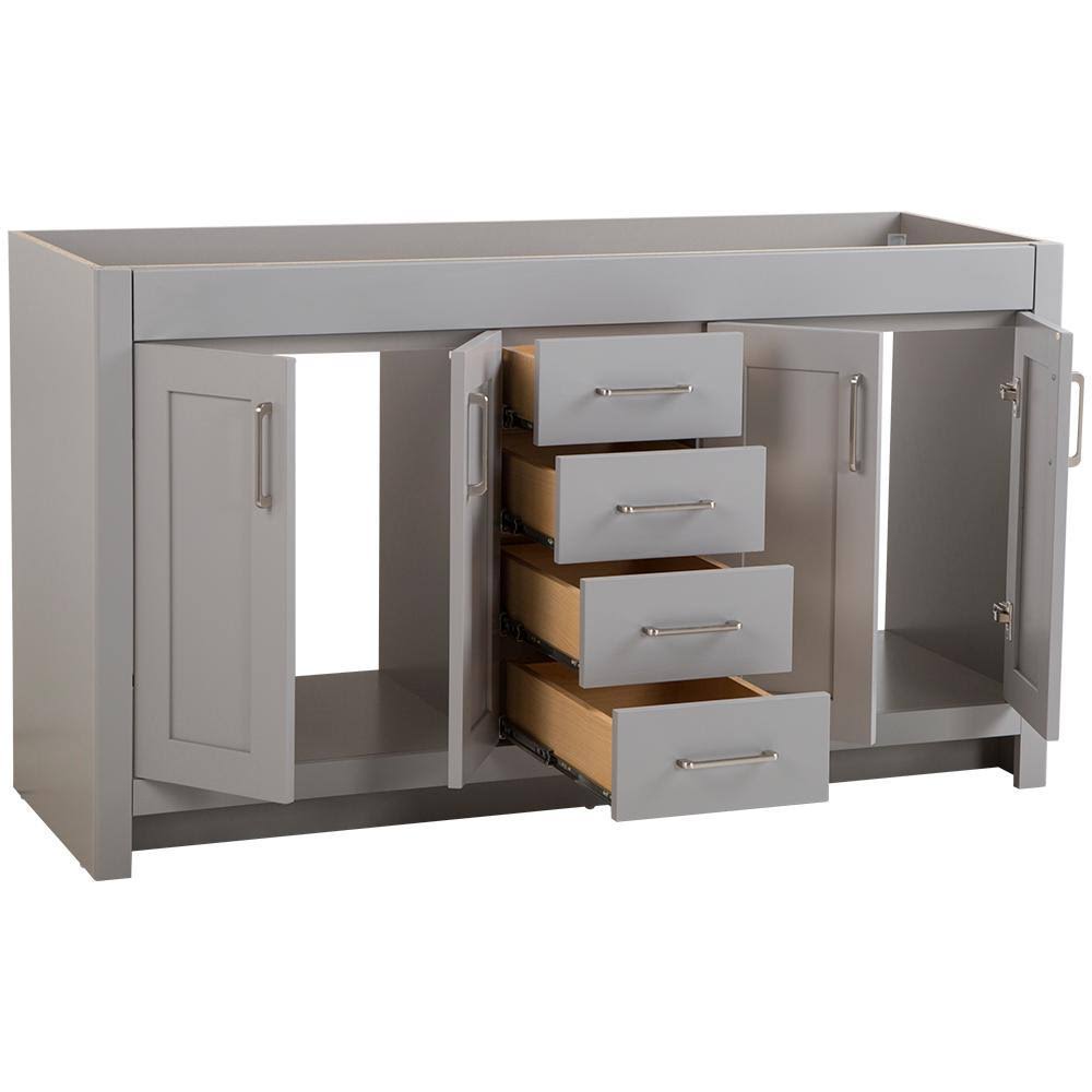 60 in. Bath Vanity Cabinet Only in Sterling Gray W524
