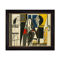 Black Frame Oil Painting Print Canvas 28 in. x 24 in. Q6956