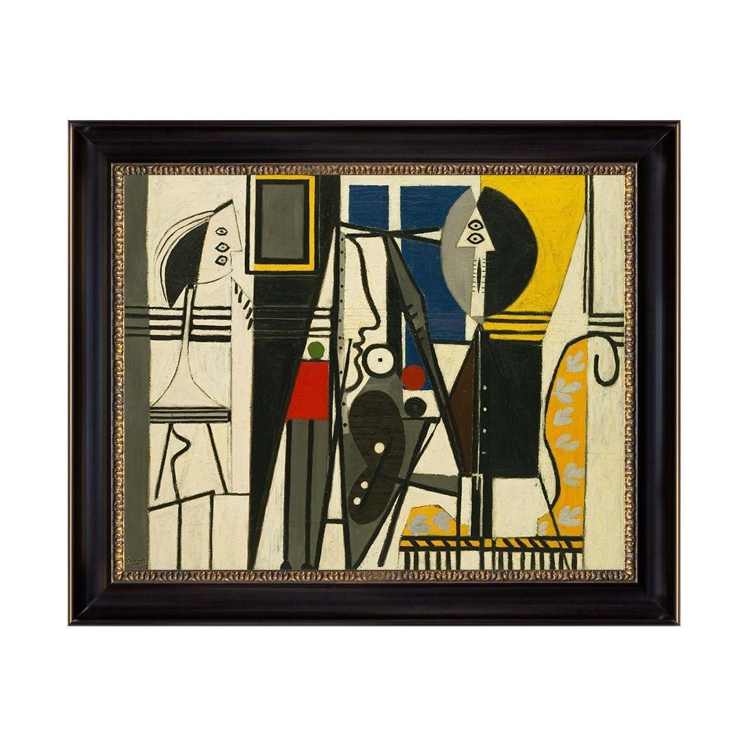 Black Frame Oil Painting Print Canvas 28 in. x 24 in. Q6956