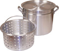 Aluminum Pot with Basket and Lid 100-Quart P1200