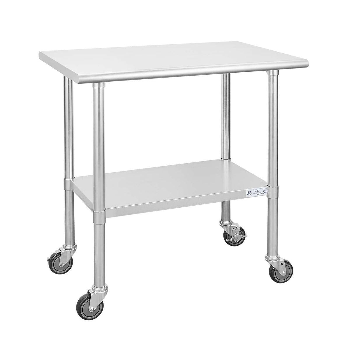 Stainless Steel Table 30 x 48 Inches with Caster Wheels X8094