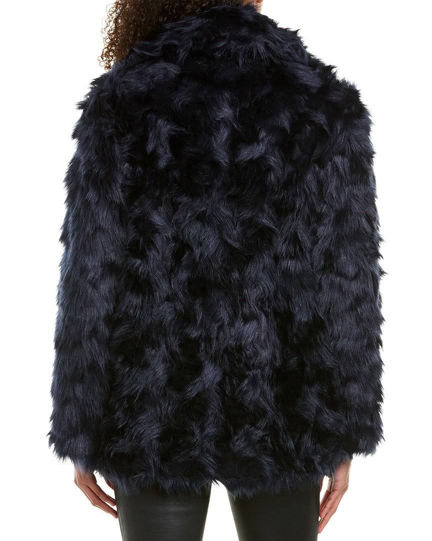 Womens Shaggy Faux Fur Coat P5569