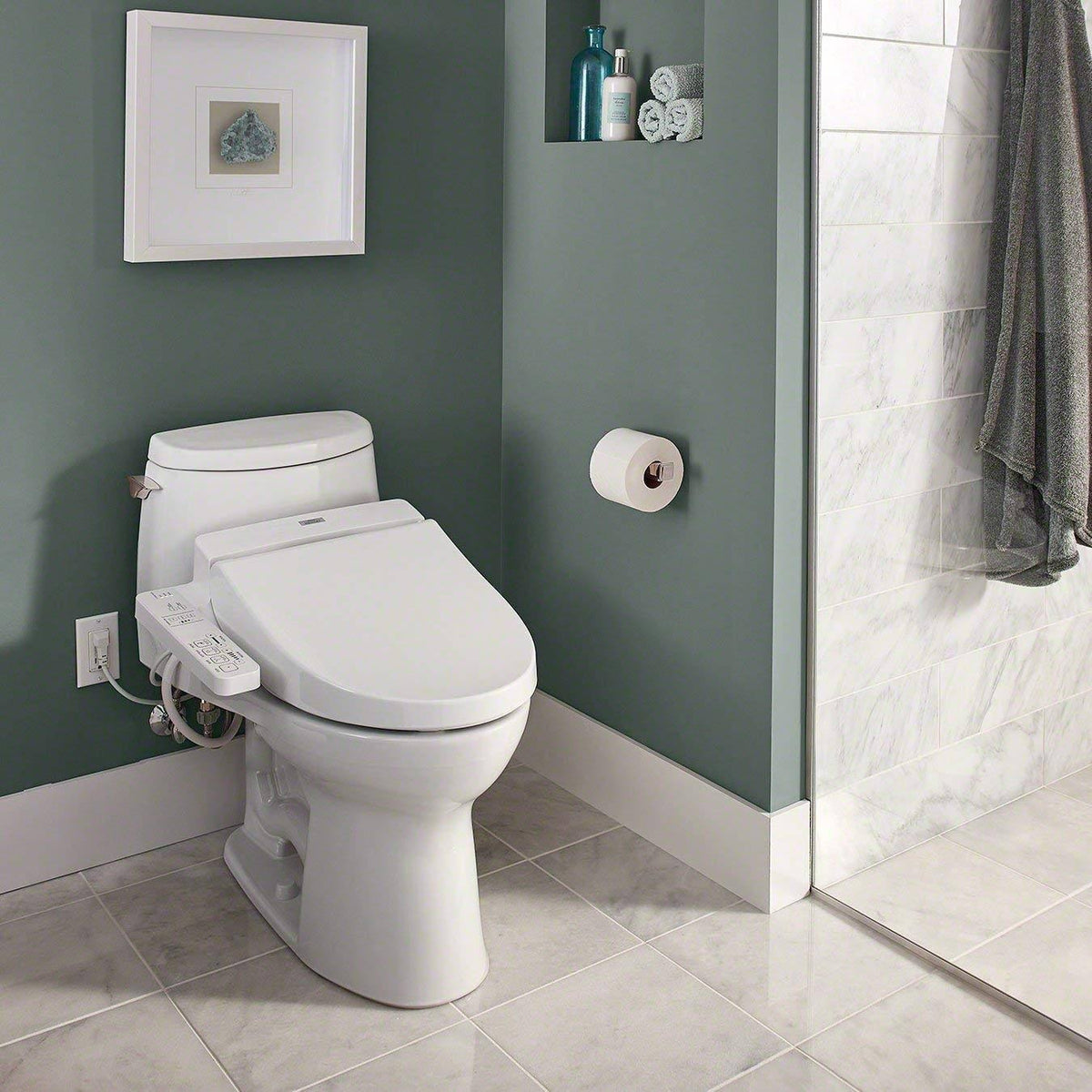 Elongated Bidet Toilet Seat, White W300