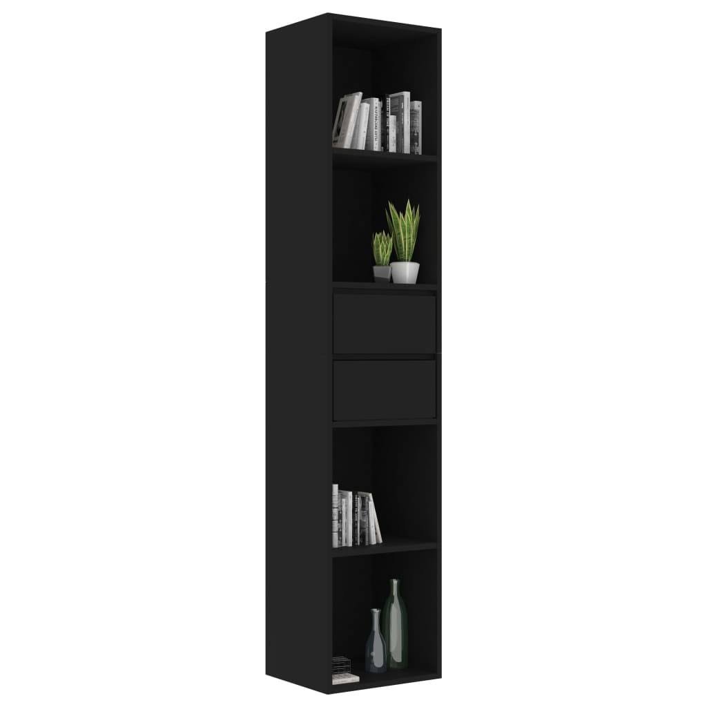 White and Sonoma Oak Chipboard Book Cabinet E3456