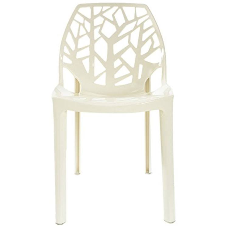 Polycarbonate Armless Accent Chair Set of 4 S829