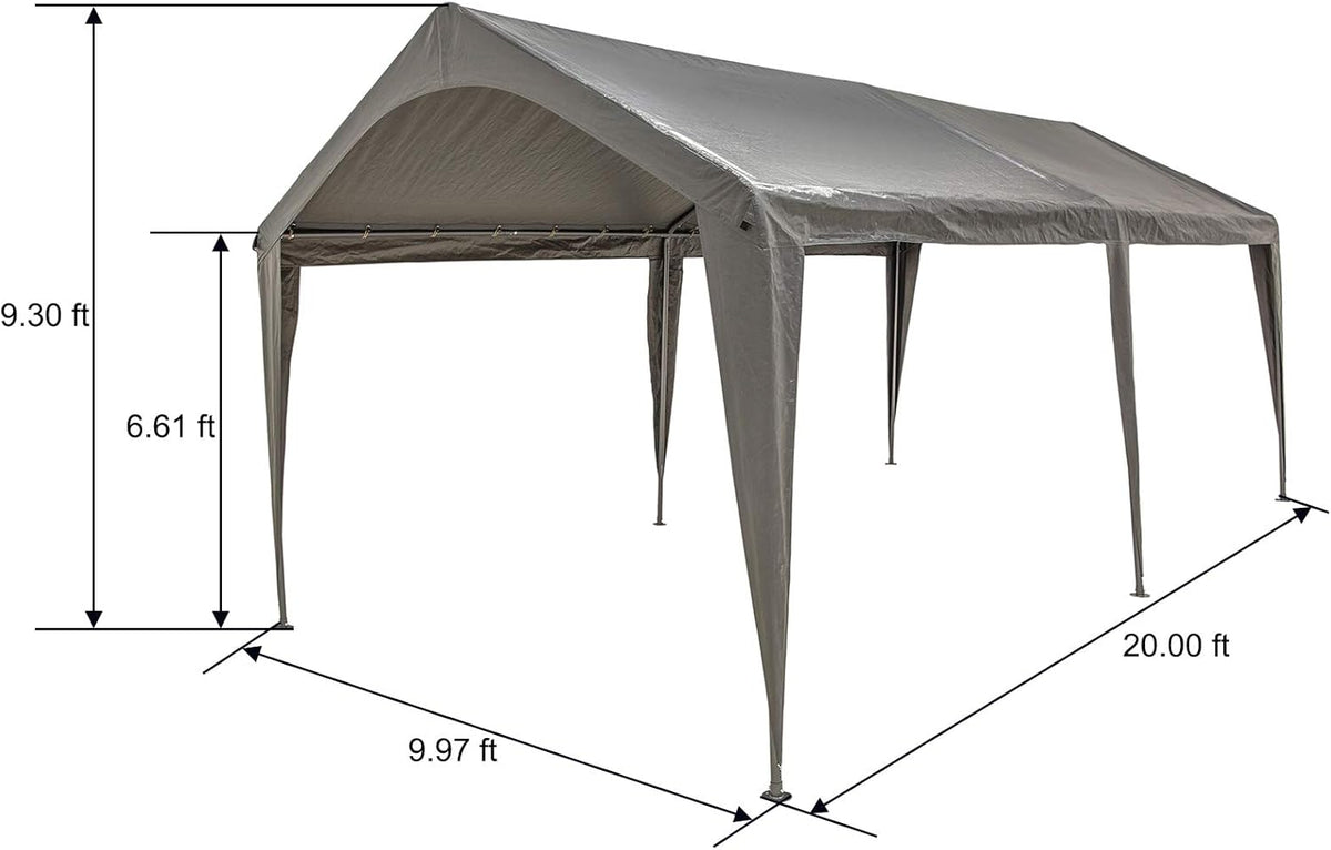 10x20 Ft Heavy Duty Portable Carport Canopy Z311863