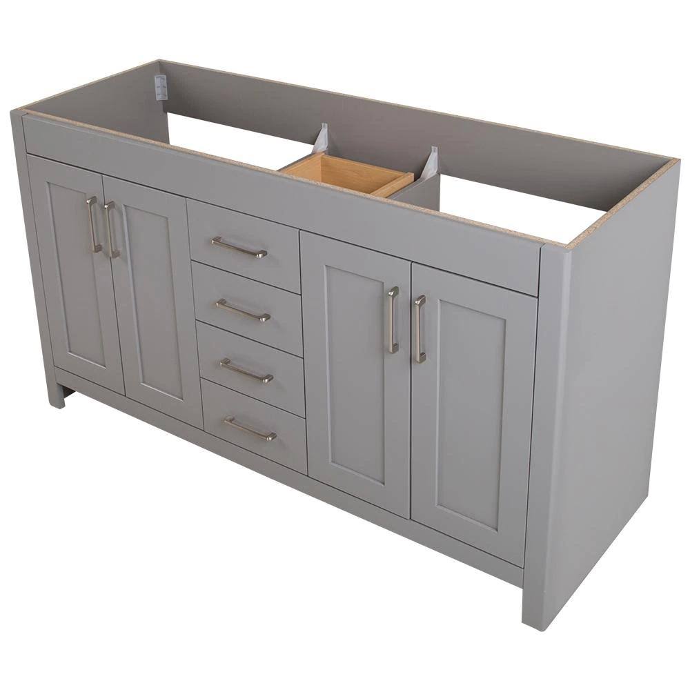 60 in. Bath Vanity Cabinet Only in Sterling Gray W524