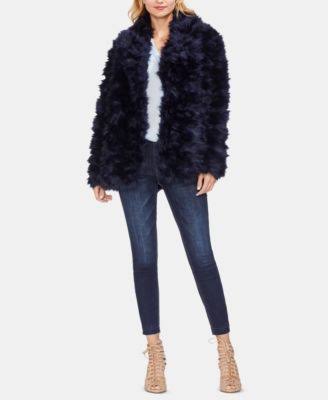 Womens Shaggy Faux Fur Coat P5569