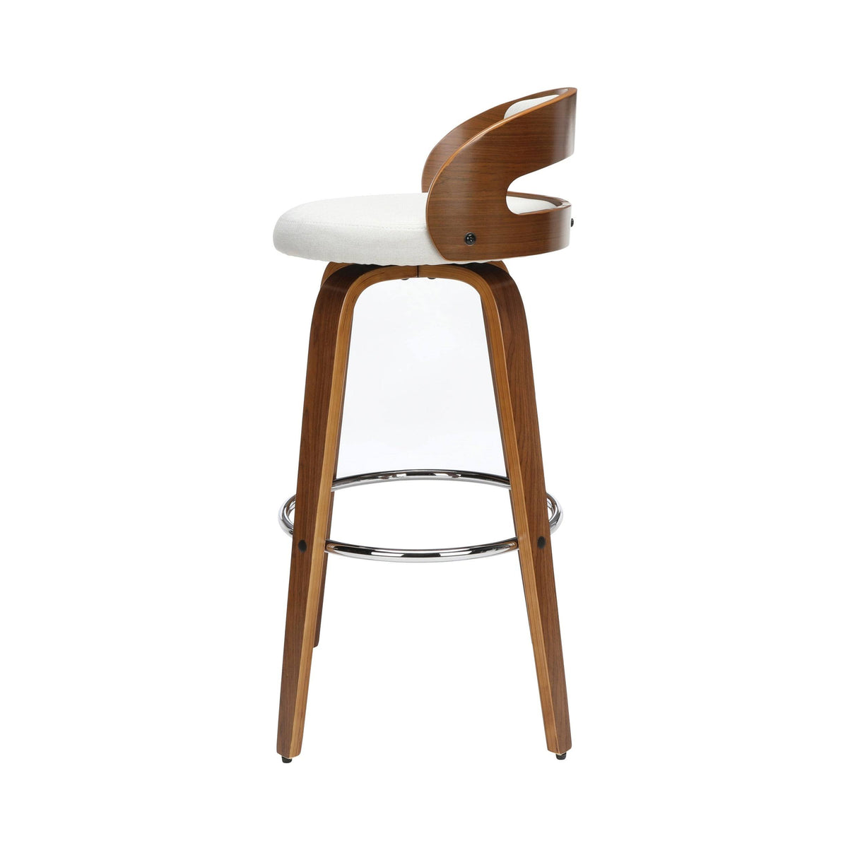 Beige Bentwood Swivel Stool S63131