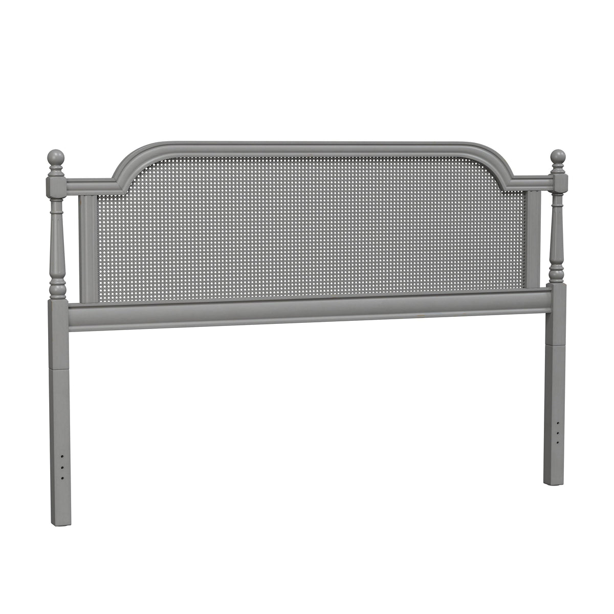 King French Grey Wood and Cane Headboard E799