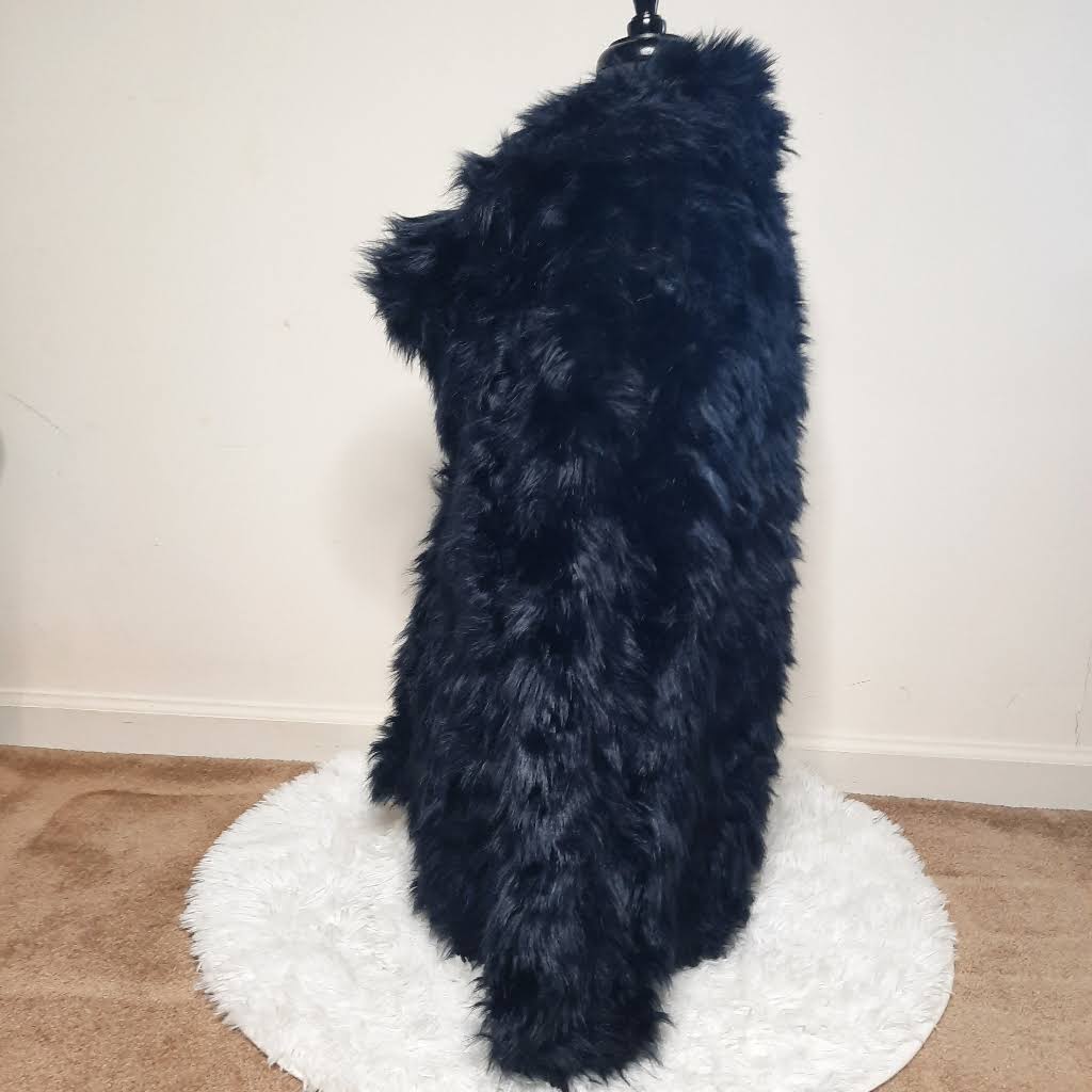Womens Shaggy Faux Fur Coat P5569