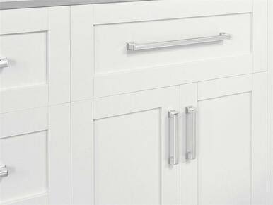 White 2-Door with Drawer Cabinet T41702