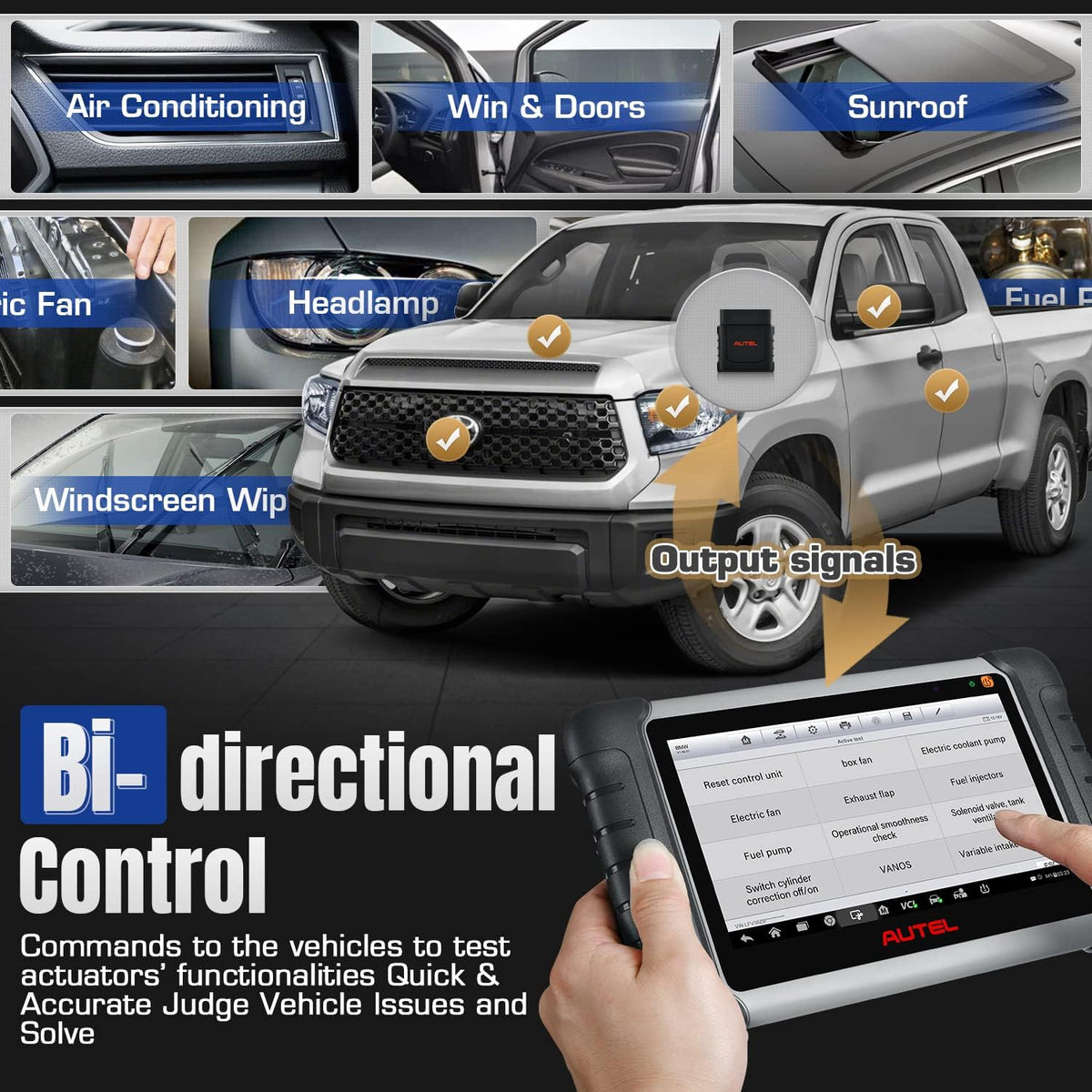 Bi-Directional Control 31+ Service All System Diagnostics Scanner F7749