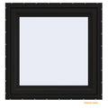 36 in. x 36 in. Black Vinyl Left-Handed Casement Window with Fiberglass Mesh Screen S1638