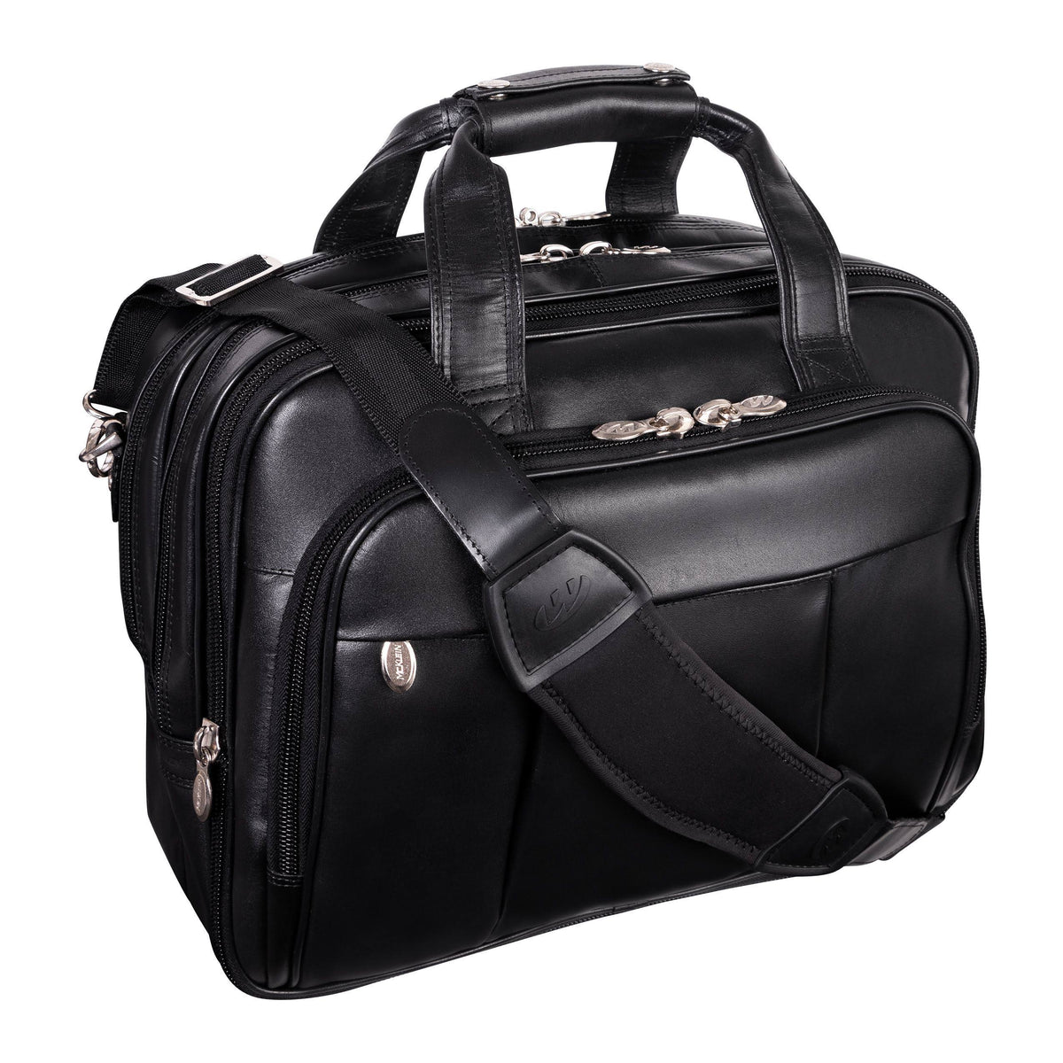 Black Leather Laptop Case Q289