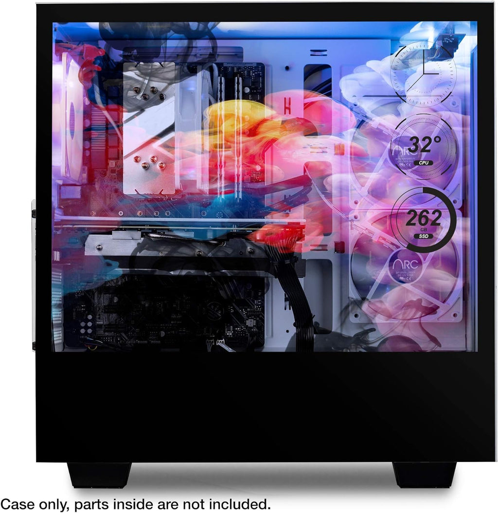 Mid-Tower Desktop Computer Gaming Case White W761372