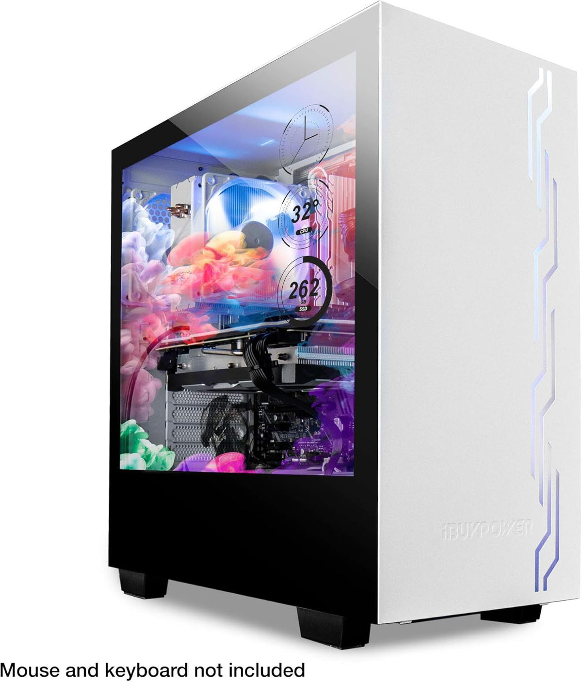 Mid-Tower Desktop Computer Gaming Case White W761372