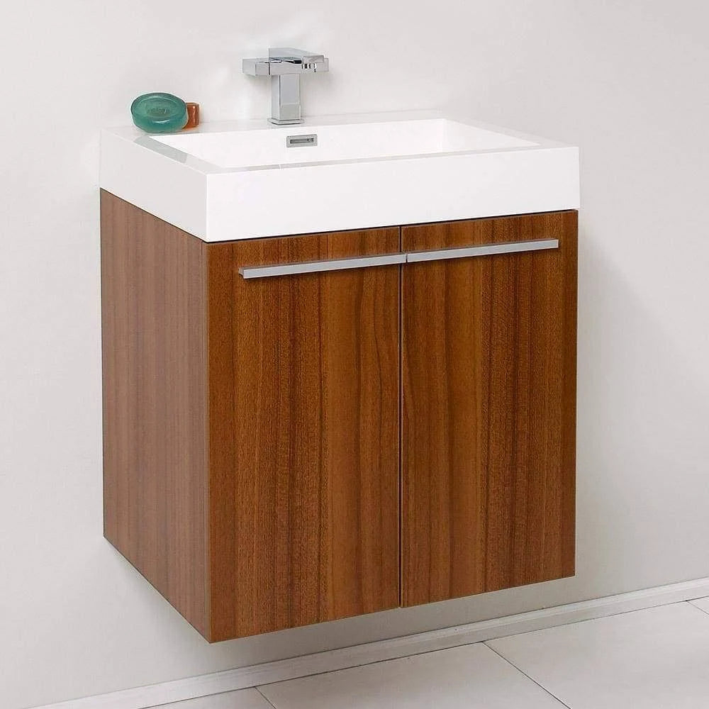 Black Modern Bathroom Cabinet with Integrated Sink O61458