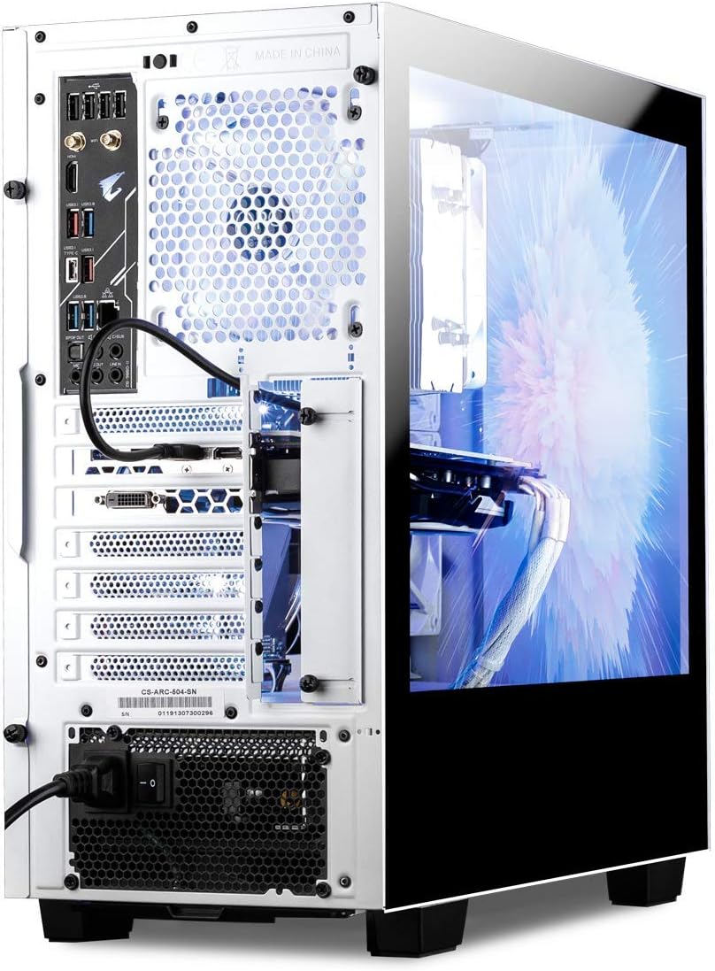 Mid-Tower Desktop Computer Gaming Case White W761372